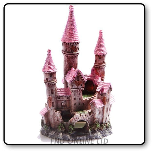 AQUA ONE Ruined Castle PINK Ornament Fish Tank Deco PRINCESS AQUARIUM 36868