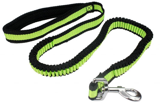 Green/ Black Bungee Dog Lead