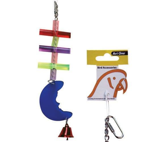 Bird Toy Acrylic Moon Sticks W/bell (22412)