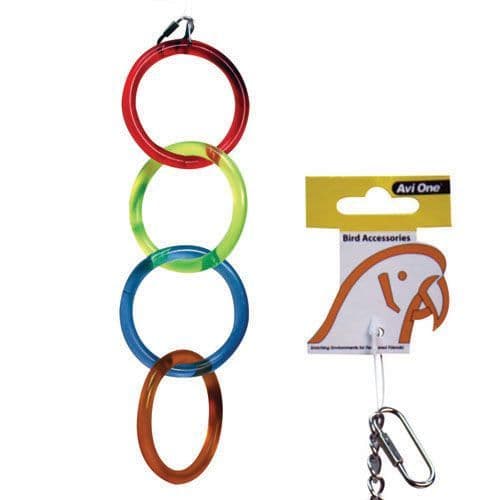 Parrot Toy Acrylic 4 Rings 43cm L (22461)